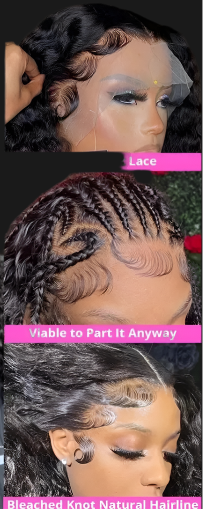 13x6 Hd Water Wave 40 Inch Curly Wave %100 Human Hair Lace Frontal Wig
