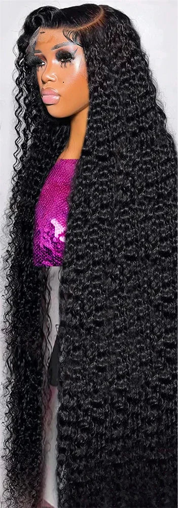 250% Density 30 40 Inch Deep Wave 13x6 HD Lace Front Human Hair Wig Water Wave Curly 13x4 Lace Frontal Wig Human Hair Wave Curly